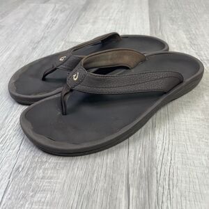 Olukai Ohana Women’s Brown Flip Flops Comfortable Thong Sandal Size US 9 B